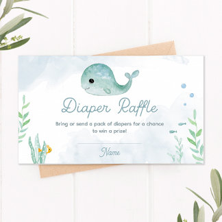 Tarjeta Baby Shower Diaper Raffle para bebé