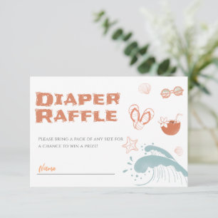 Tarjeta Baby Shower Diaper Raffle para bebé a bord