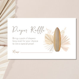 Tarjeta Baby Shower Diaper Raffle para bebé a bord