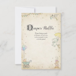 Tarjeta Baby Shower Diaper Raffle para libro de hi