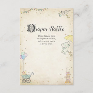 Tarjeta Baby Shower Diaper Raffle para libro de hi