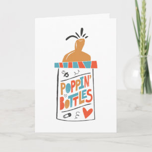 Tarjeta Baby Shower divertida para la botella de P