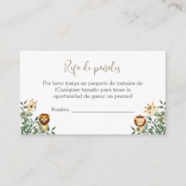 Tarjeta Baby Shower Enclosure con Baby Diaper Raff