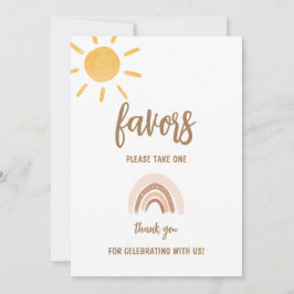 Tarjeta Baby Shower Favors Sunshine