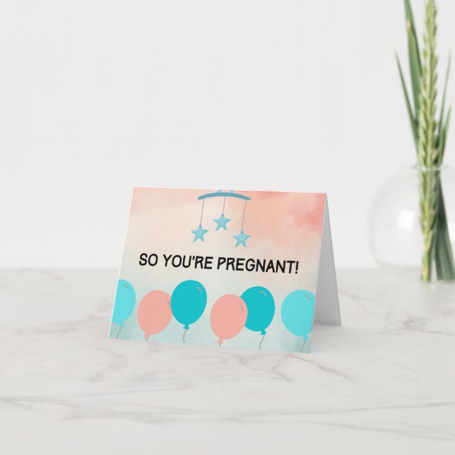 Tarjeta Baby Shower, felicitación, tarjeta de emba (Anverso)