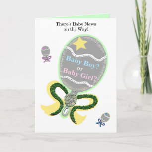 Tarjeta Baby Shower Felicitaciones Baby Rattles