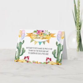 Tarjeta Baby Shower Fiesta Gracias