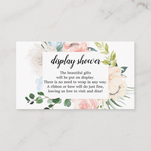 Tarjeta Baby Shower Fleur Jolie Floral Display Sho (Anverso)