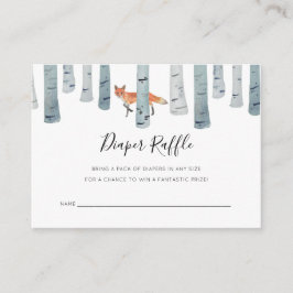 Tarjeta Baby Shower Fox Diaper Raffle