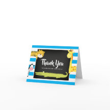 Baby Shower Gracias a Jungle Animal Chalkboard