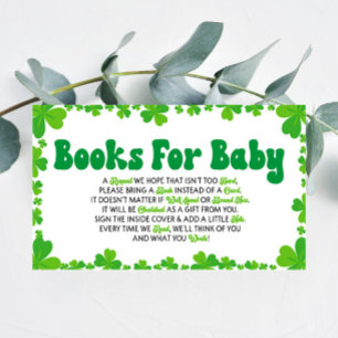 Tarjeta Baby Shower Green Shamrock para bebé