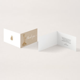 Tarjeta Baby Shower Neutral Pampas Grass Giraffe