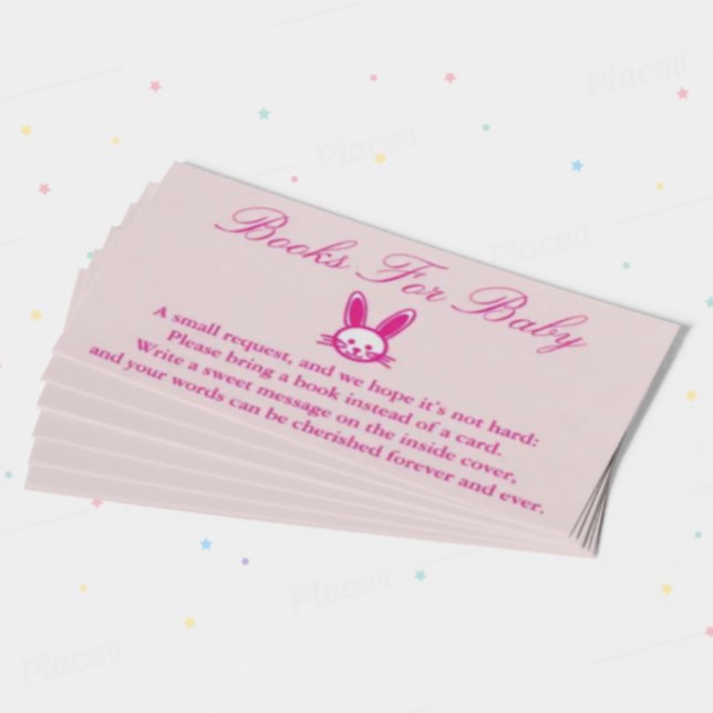 Tarjeta Baby Shower para bebés conejo rosa (Subido por el creador)
