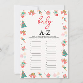 Tarjeta Baby Shower para Navidades de juego Baby A
