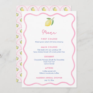 Tarjeta Baby Shower Place con limón de línea ancha