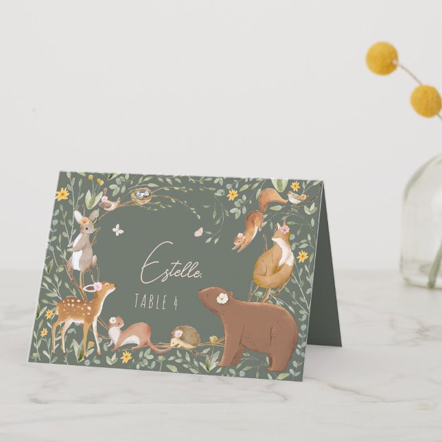 Tarjeta Baby Shower Place de Woodland Animals Fore (Subido por el creador)