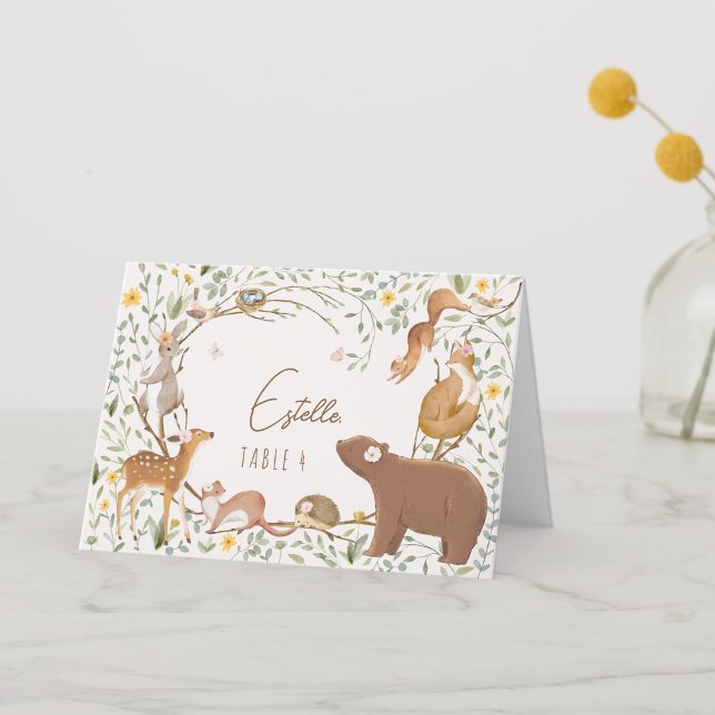 Tarjeta Baby Shower Place de Woodland Animals Fore (Subido por el creador)