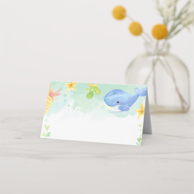 Tarjeta Baby Shower Place Summer Under Sea (Anverso)