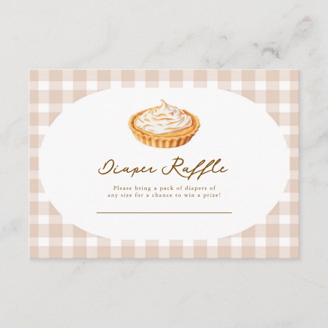 Tarjeta Baby Shower Raffle 3.5x5 de un pequeño mue (Anverso)