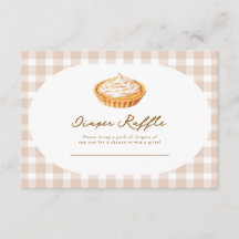 Tarjeta Baby Shower Raffle 3.5x5 de un pequeño mue