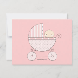 Tarjeta Baby Shower Sweet Carriage Mommy Advance C
