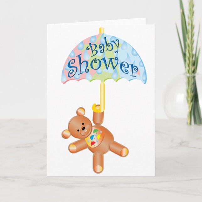 Tarjeta Baby Shower Teddy Bear (Anverso)