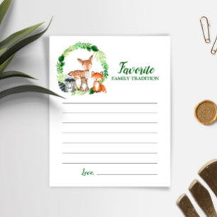 Tarjeta Baby Shower Tradiciones de la familia de a