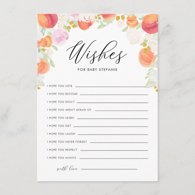 Tarjeta Baby Shower Well Wings (Anverso)