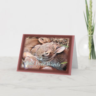 Tarjeta BAbyBunnies-cualquier personalizar ocasional