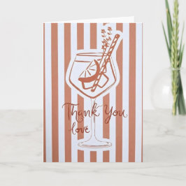 Tarjeta Bachelorette Party Thank You Love Cocktail Bridal