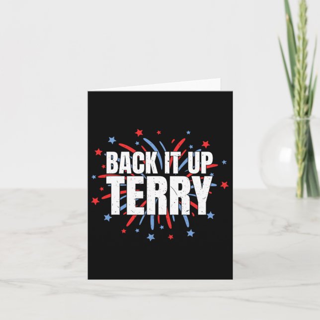 Tarjeta Back It Up Terry - Funny Fuegos Artificiales Del 4 (Anverso)