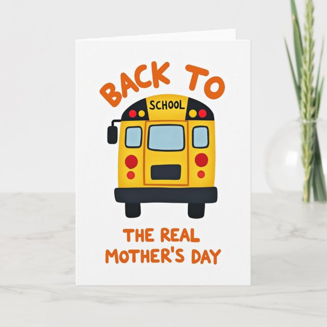Tarjeta Back To School Mothers Day Card (Anverso)