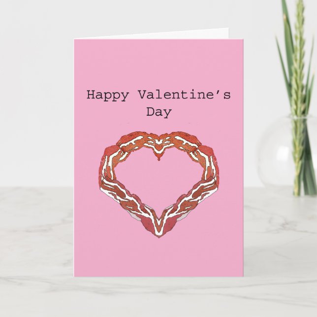 Tarjeta Bacon El día de San Valentín (Anverso)