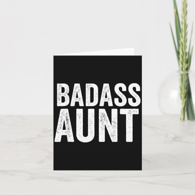 Tarjeta Bad Aunt Gift Funny New Aunt Idea New Niece Nephew (Anverso)
