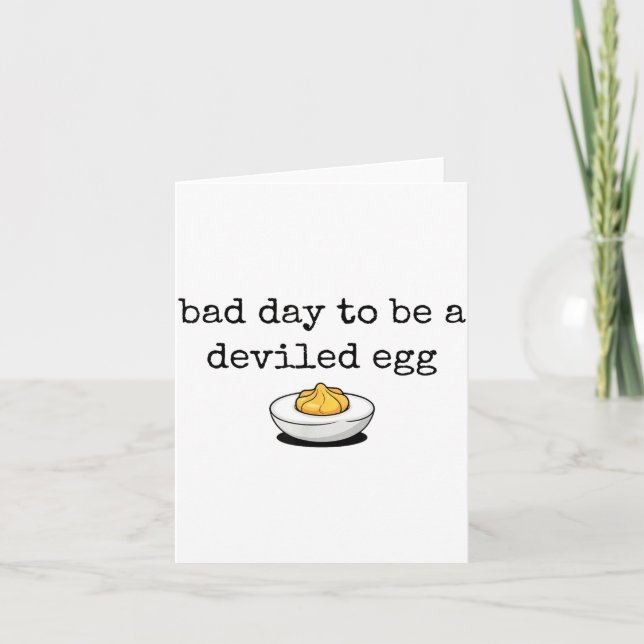 Tarjeta Bad Day To Be A Deviled Egg Funny Thanksgiving Dev (Anverso)