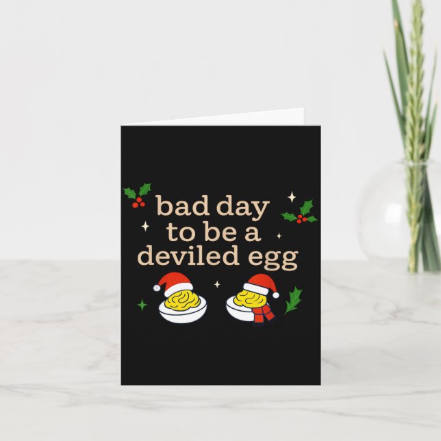 Tarjeta Bad Day To Be A Deviled Egg Thanksgiving Dinner Ch (Anverso)