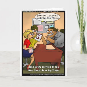 Tarjeta Bad Day Trader Funny Regalos Tees Mugs Cards Etc