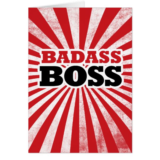 Tarjeta Badass Boss divertido