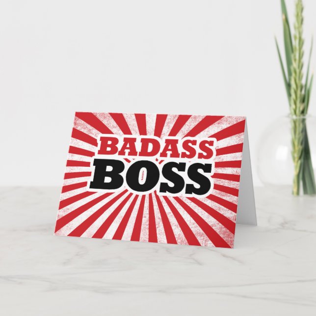Tarjeta Badass Funny Boss (Anverso)