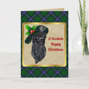 Tarjeta Badge Armstrong y Navidad Personalizada de Tartán