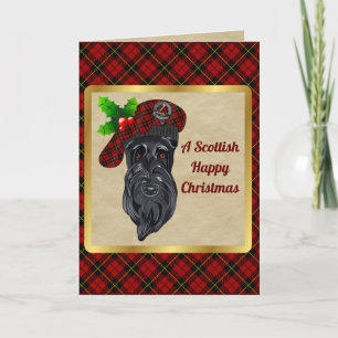 Tarjeta Badge Wallace y navidades personalizadas de Tartán