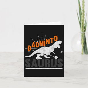 Tarjeta Badminto Saurus Rex Birdie Shuttle Dinosaur Badmin