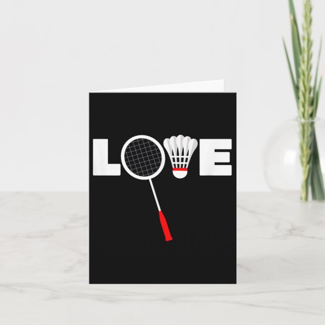 Tarjeta Bádminton - Amor  (Anverso)