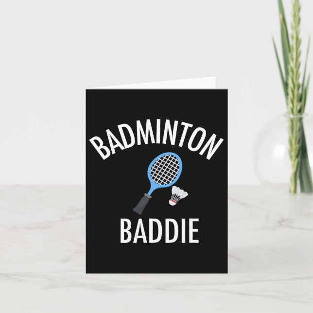 Tarjeta Badminton Baddie High School Sports Funny Gift Shi (Anverso)