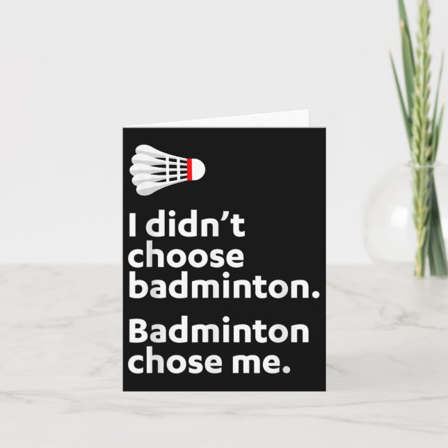 Tarjeta Badminton Badminton me eligió (Anverso)