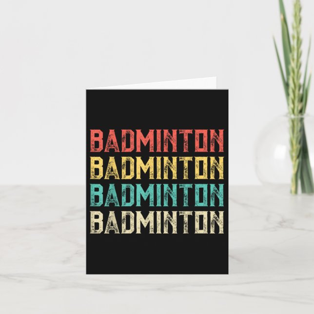 Tarjeta Badminton, Badminton retro vintage (Anverso)
