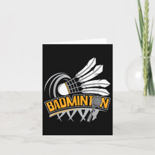 Tarjeta Badminton - Bandminton Player Shuttle Birdie