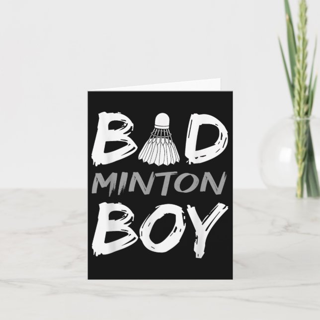 Tarjeta Badminton Boy - Amar a los chicos de Badminton Bad (Anverso)