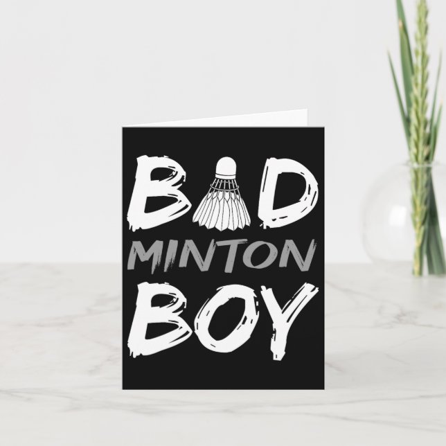 Tarjeta Badminton Boy - Amar a los chicos de Badminton Bad (Anverso)