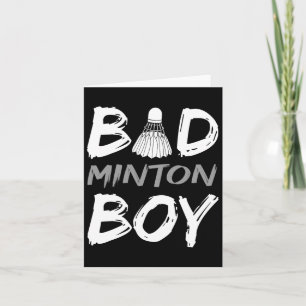Tarjeta Badminton Boy - Amar a los chicos de Badminton Bad
